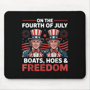 On The Fourth Of July Boats, Cute Ss Cute Sss & Mouse Mat