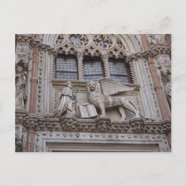 On the front of the Doges Palace, St. Mark's Squar Postcard (Front)