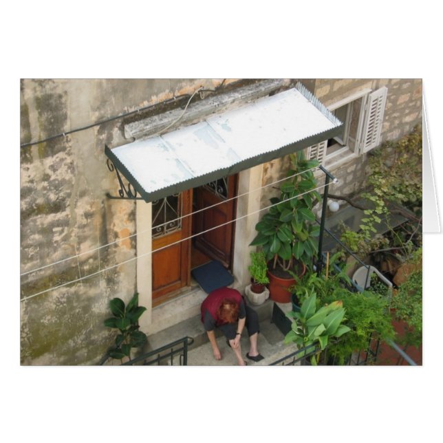 On the front stoop (Front Horizontal)