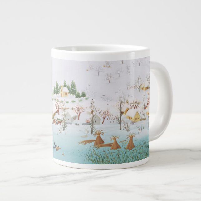 On the Frozen Lake 1987 Large Coffee Mug (Front Right)