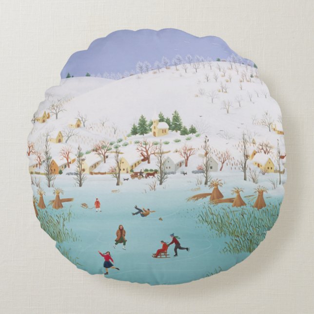 On the Frozen Lake 1987 Round Cushion (Front)
