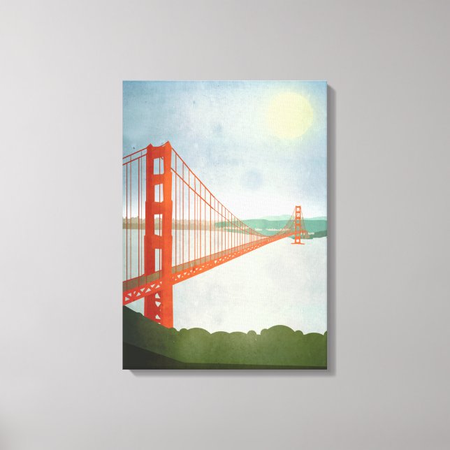 On The Golden Gate Bridge Canvas Print (Front)