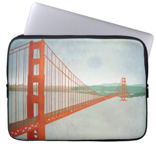 On The Golden Gate Bridge Laptop Sleeve