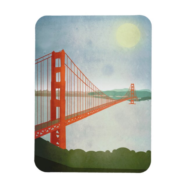 On The Golden Gate Bridge Magnet (Vertical)