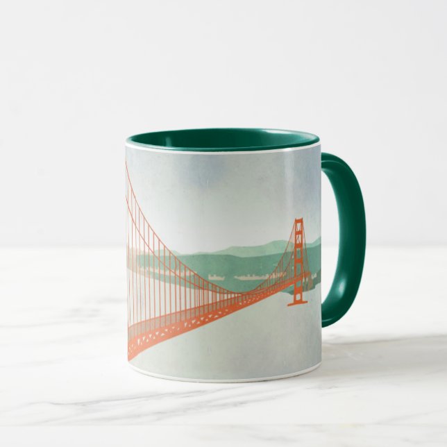 On The Golden Gate Bridge Mug (Front Right)