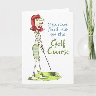 On the Golf Course Card