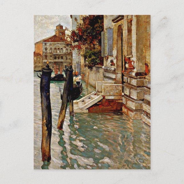 On the Grand Canal, Venice--Frits Thaulow painting Postcard (Front)