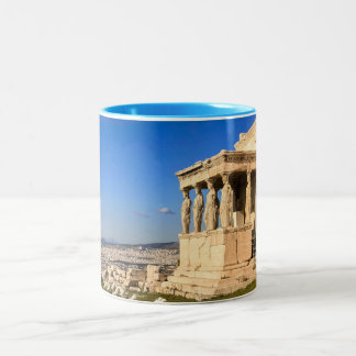 On the Greek Blue Horizon Two-Tone Coffee Mug