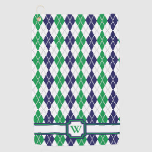 On the Green Argyle Golf Towel