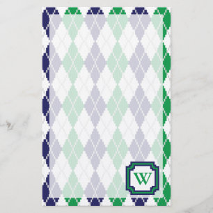 On the Green Argyle Stationery