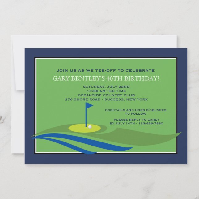 On the Green Golf Invitation (Front)