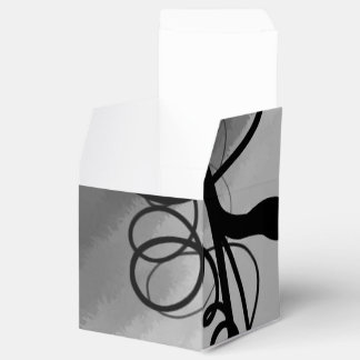 On the Grid: Abstract Grey, Black & White Favour Box