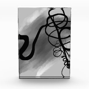 On the Grid: Abstract Grey, Black & White Photo Block