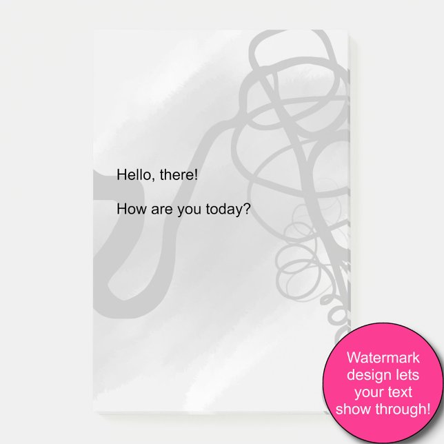 On the Grid: Abstract Grey, Black & White Post-it Notes (Creator Uploaded)