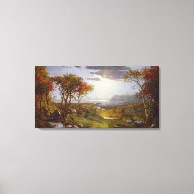 On the Hudson River, 1860 (oil on canvas) Canvas Print (Front)