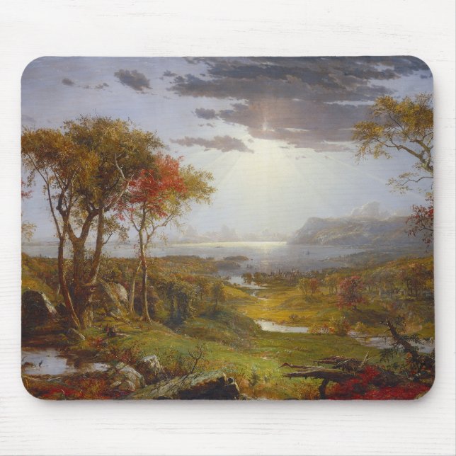 On the Hudson River, 1860 (oil on canvas) Mouse Mat (Front)