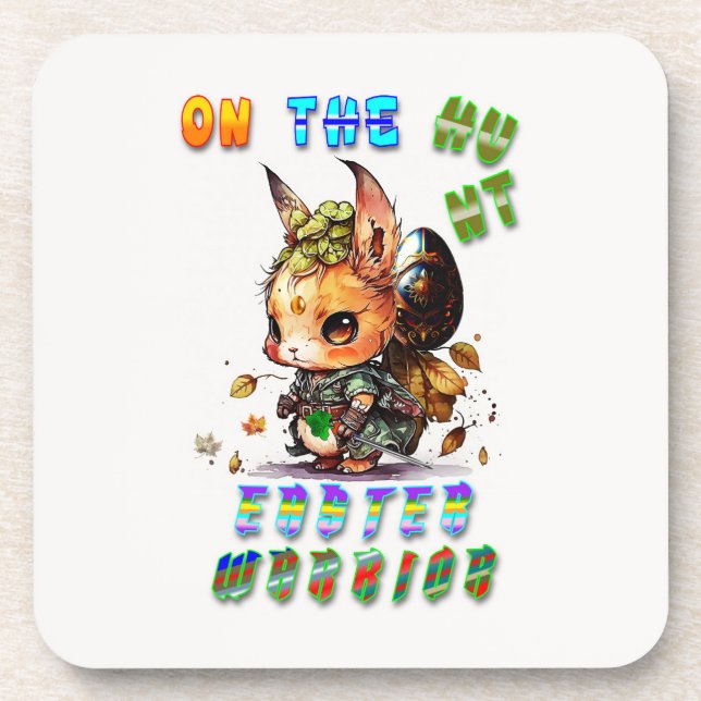 On The Hunt Easter Warrior Coaster (Front)