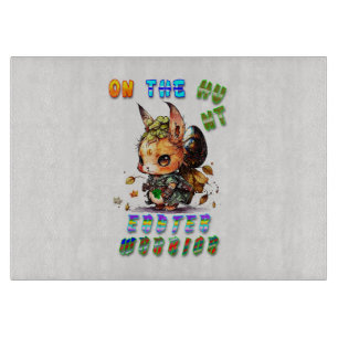 On The Hunt Easter Warrior Cutting Board