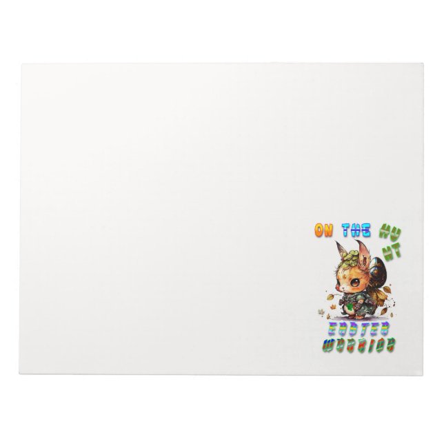 On The Hunt Easter Warrior Notepad (Front)