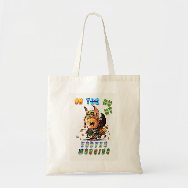 On The Hunt Easter Warrior Tote Bag (Front)
