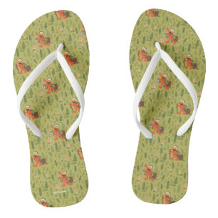 On The Hunt For Hugs Pattern Flip Flops