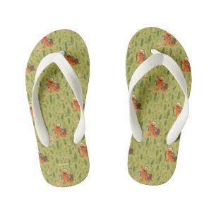 On The Hunt For Hugs Pattern Kid's Flip Flops