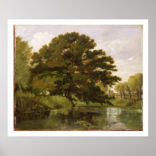 On the Isis, Waterperry, Oxfordshire, 1806 (oil on Poster