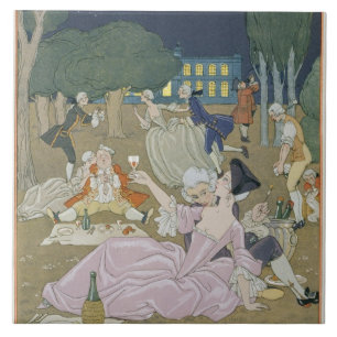 On the Lawn, illustration for 'Fetes Galantes' by Tile