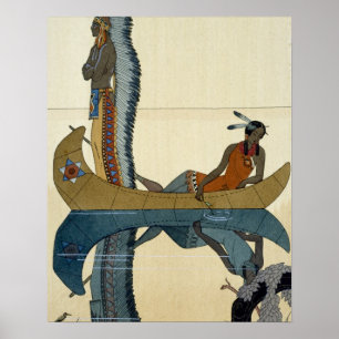 On the Missouri, 1922 (pochoir print) Poster