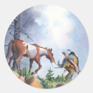 ON THE MOVE by SHARON SHARPE Classic Round Sticker