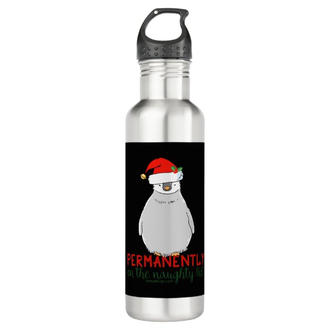 On The Naughty List 710 Ml Water Bottle (Front)