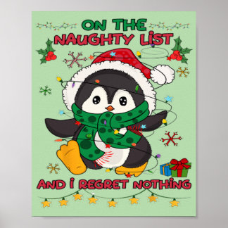 on the naughty list and i regret nothing peguin ch poster