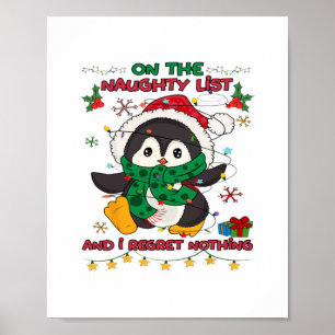 on the naughty list and i regret nothing peguin ch poster