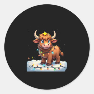 On The Naughty List And Reget Nothing Christmas Hi Classic Round Sticker