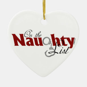 On the Naughty List Ceramic Tree Decoration