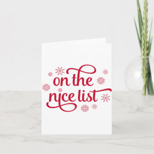 On The Nice List Christmas Toddler Toddler  Card