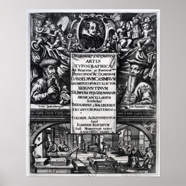 'On the Origin and History of Typography' Poster (Front)