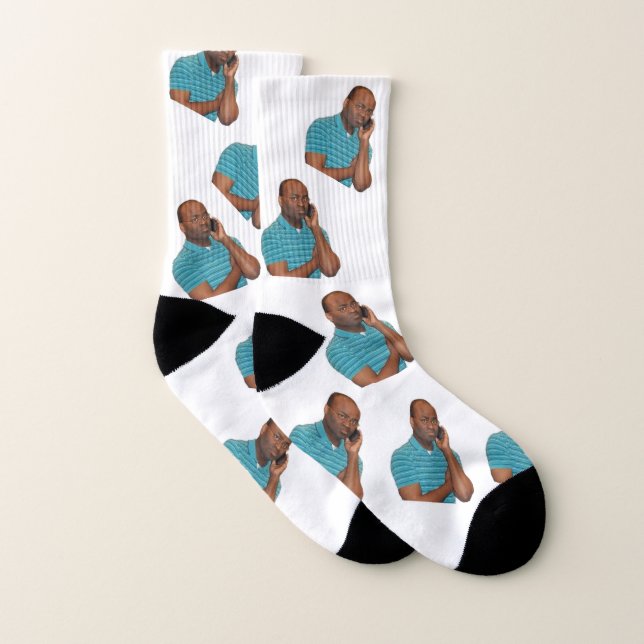 On the phone meme socks (Pair)