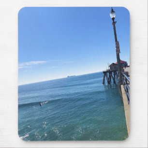 On the Pier, Huntington Beach, California Mouse Mat