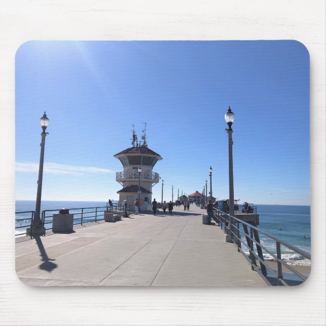 On the Pier, Huntington Beach, California Mouse Mat (Front)