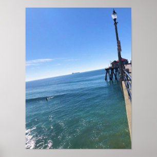 On the Pier, Huntington Beach, California Poster