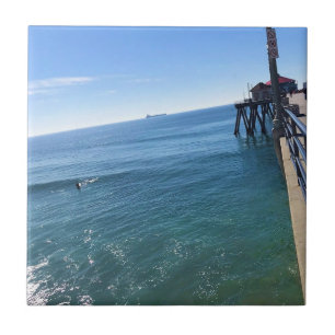 On the Pier, Huntington Beach, California Tile