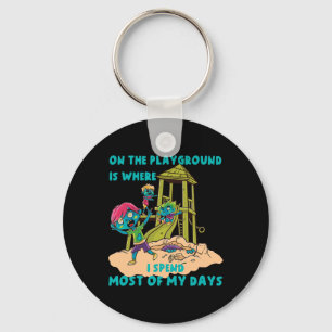 On The Playground Halloween Zombie Costume  Key Ring