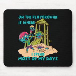 On The Playground Halloween Zombie Costume Mouse Mat