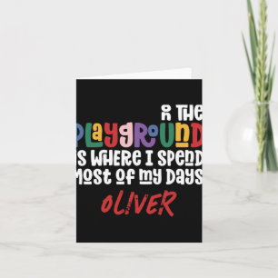 On The Playground Tygraphy Modern Teacher Gift T S Card