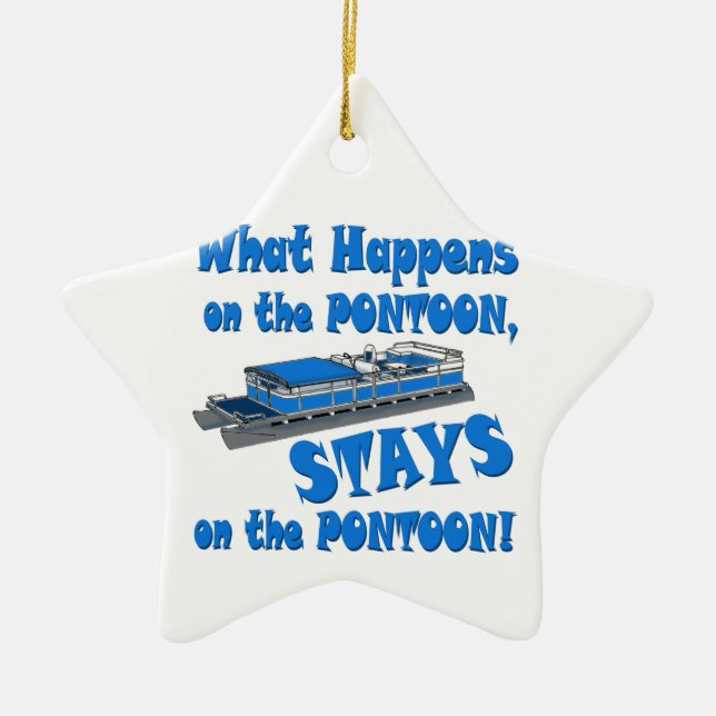 On The Pontoon Ceramic Tree Decoration (Front)