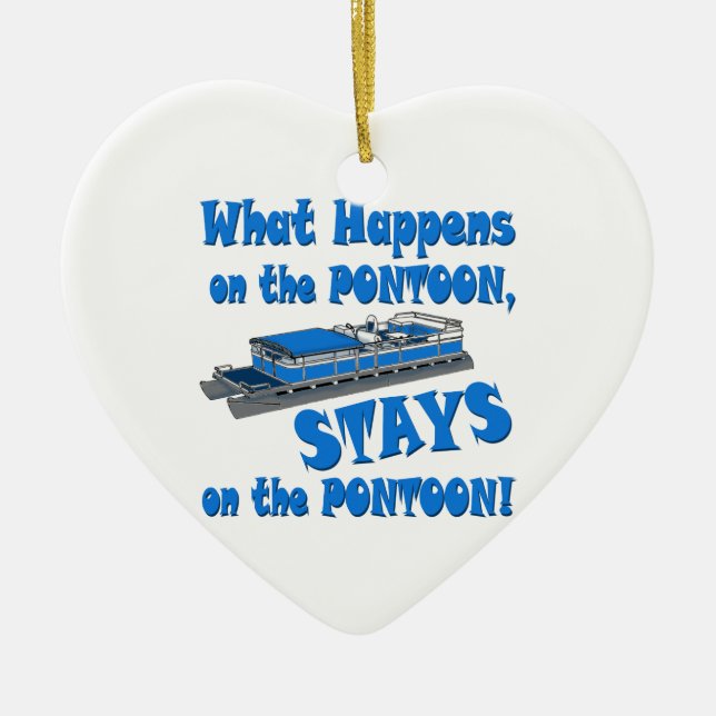 On The Pontoon Ceramic Tree Decoration (Front)