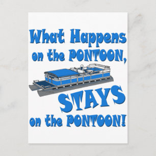 On the pontoon postcard