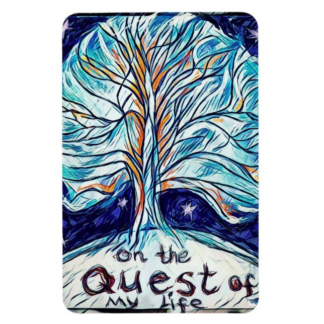 On the Quest of My Life  - Tree - Stars Magnet (Vertical)