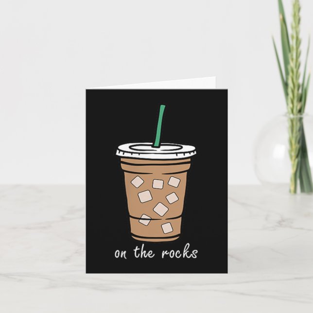 On The Retro Rocks Iced Coffee Summer Drinking Poc Card (Front)